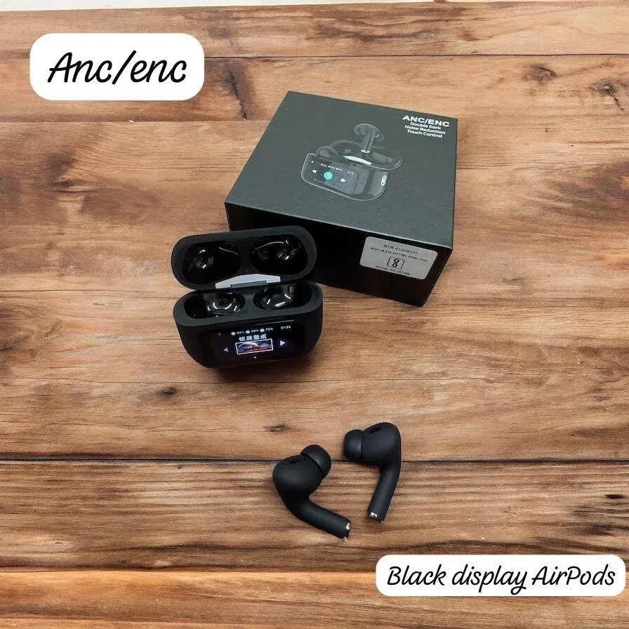 Airpod Pro 2 Generation with Touch Screen Display (Black)