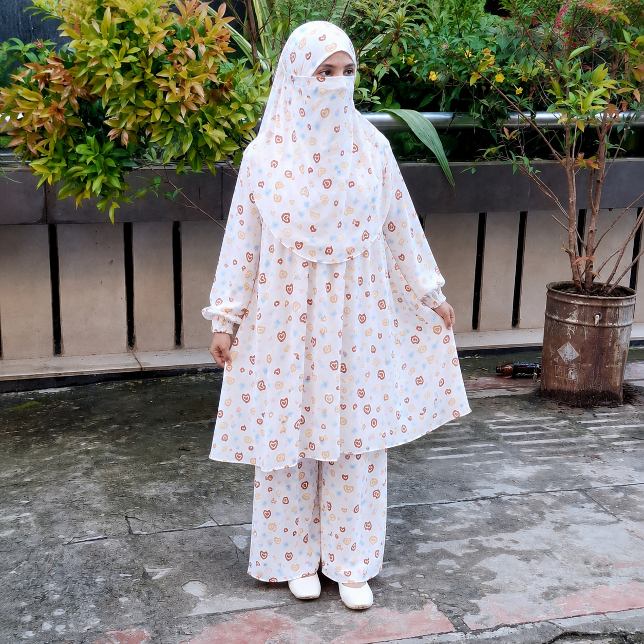 VIP Dubble Part Woman Cherry Khimar Set KCKS124
