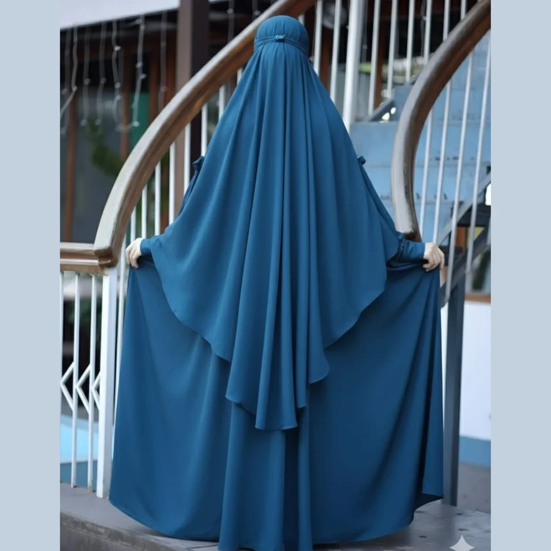 ? Cherry Burkha + Kuchi Hijab + Double Part Nose Niqab Muttaki106